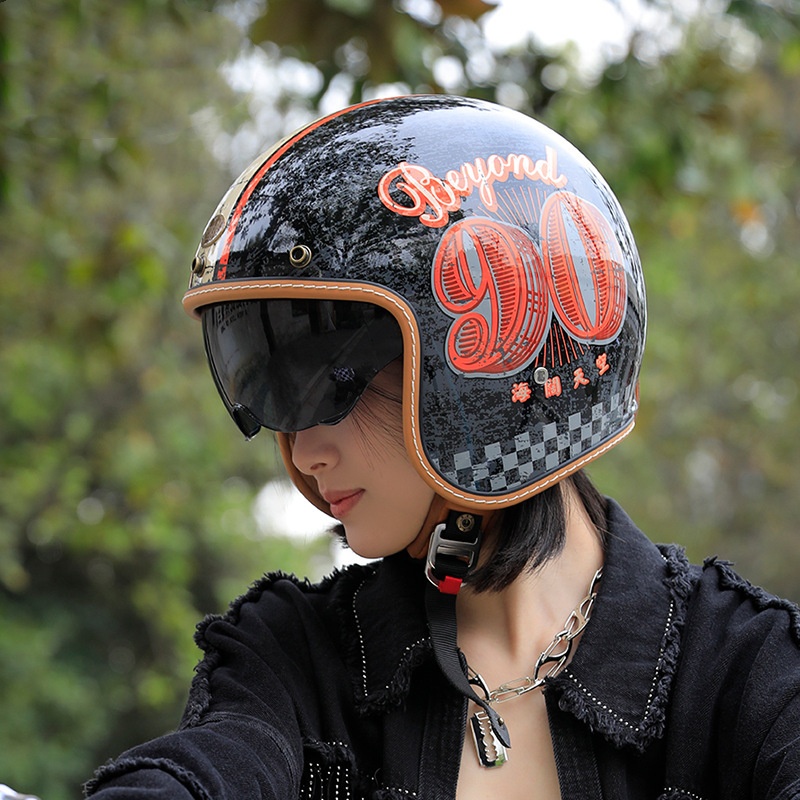 Retro Helmet Motorcycle Half Helmet photo 1