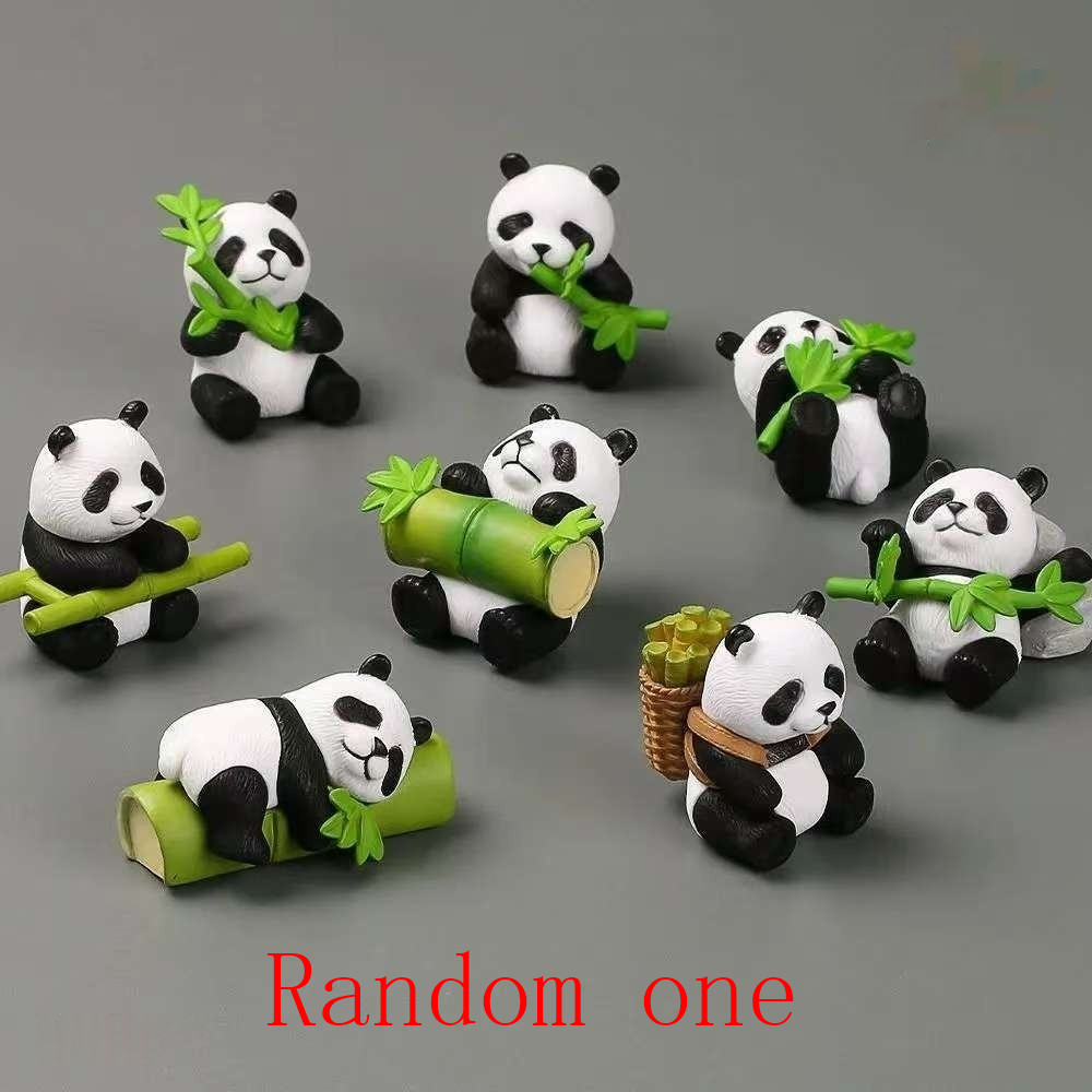 Desktop Ornament Animal Blind Bag Cute Bamboo-Hugging Panda Doll Car Decoration photo 2