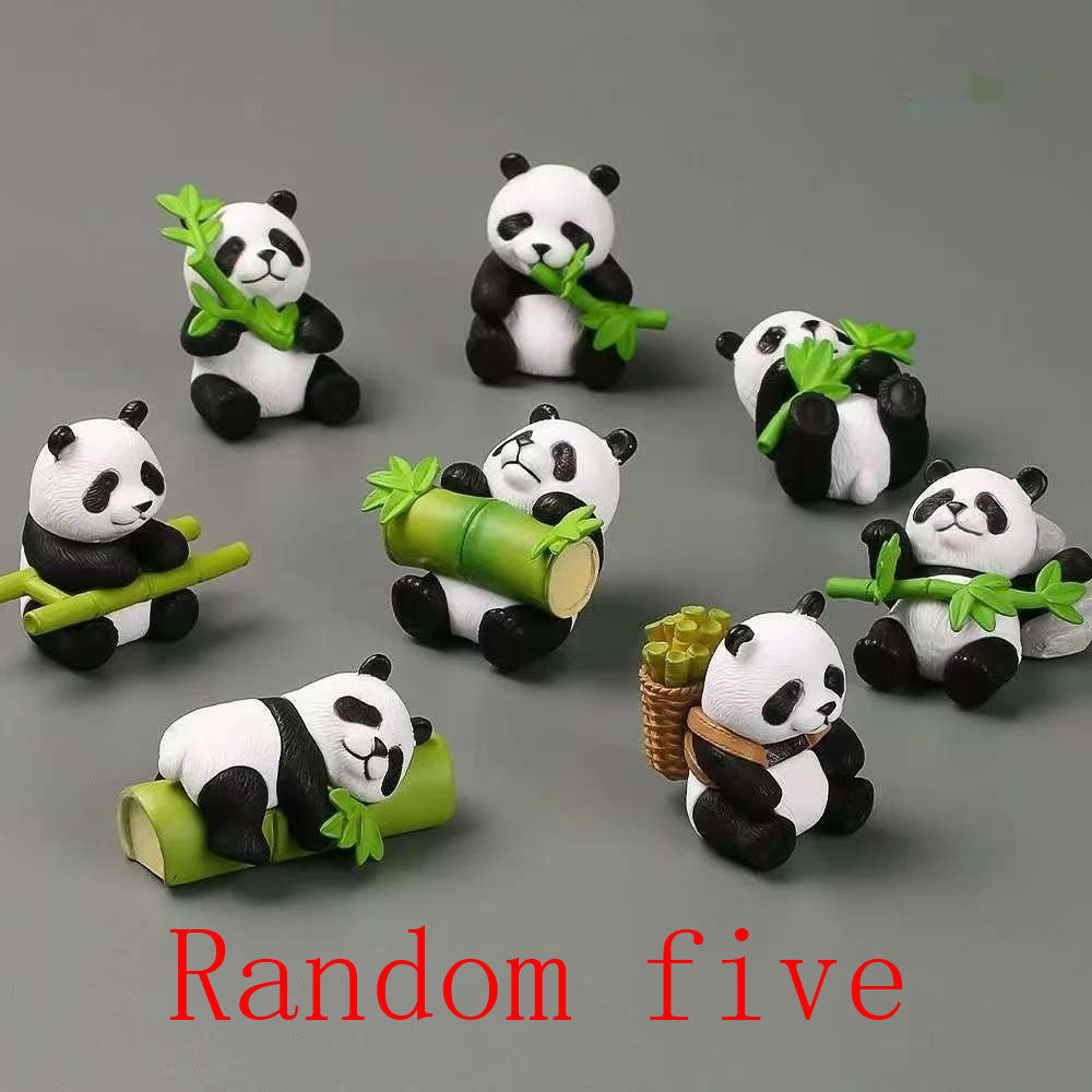 Desktop Ornament Animal Blind Bag Cute Bamboo-Hugging Panda Doll Car Decoration photo 6