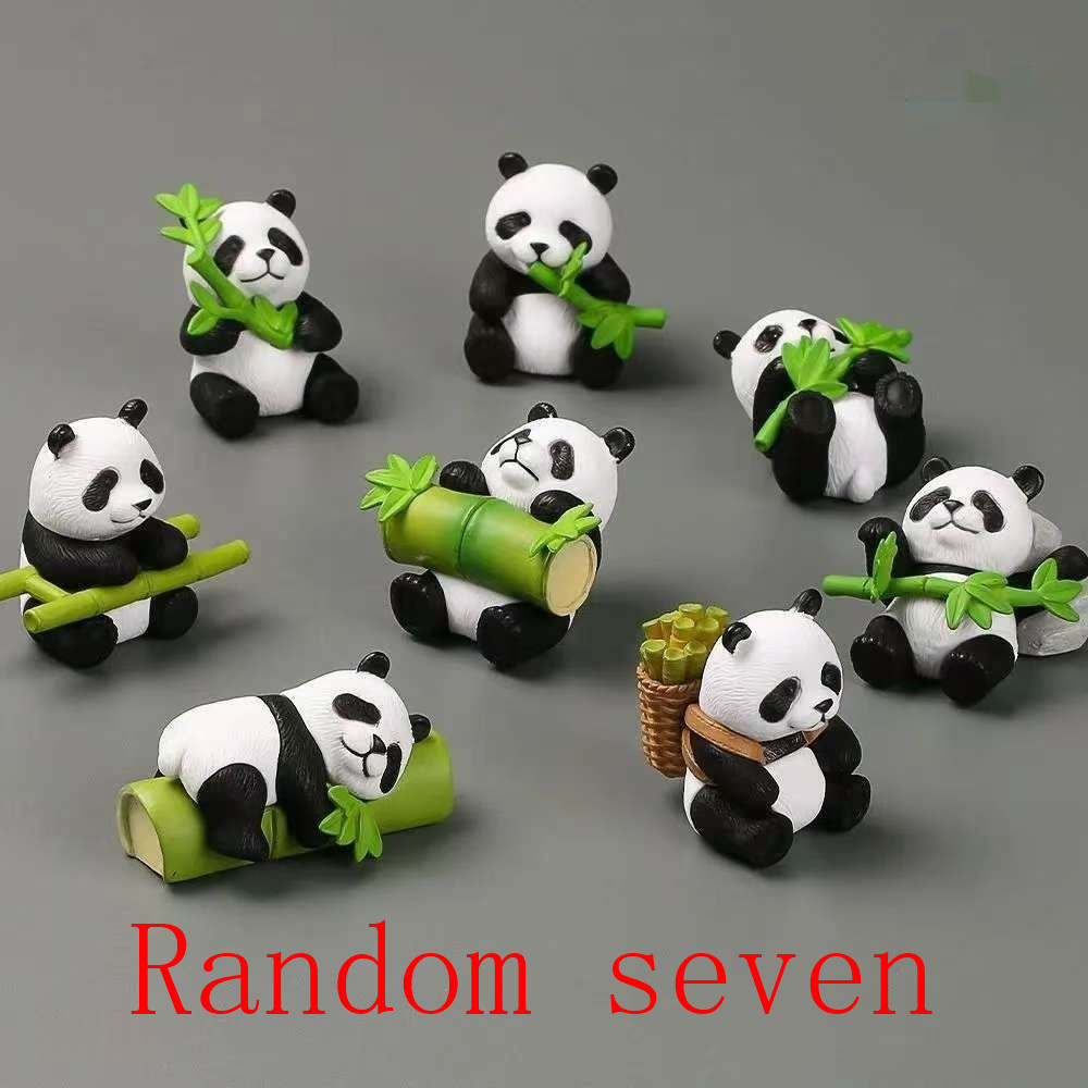 Desktop Ornament Animal Blind Bag Cute Bamboo-Hugging Panda Doll Car Decoration photo 8