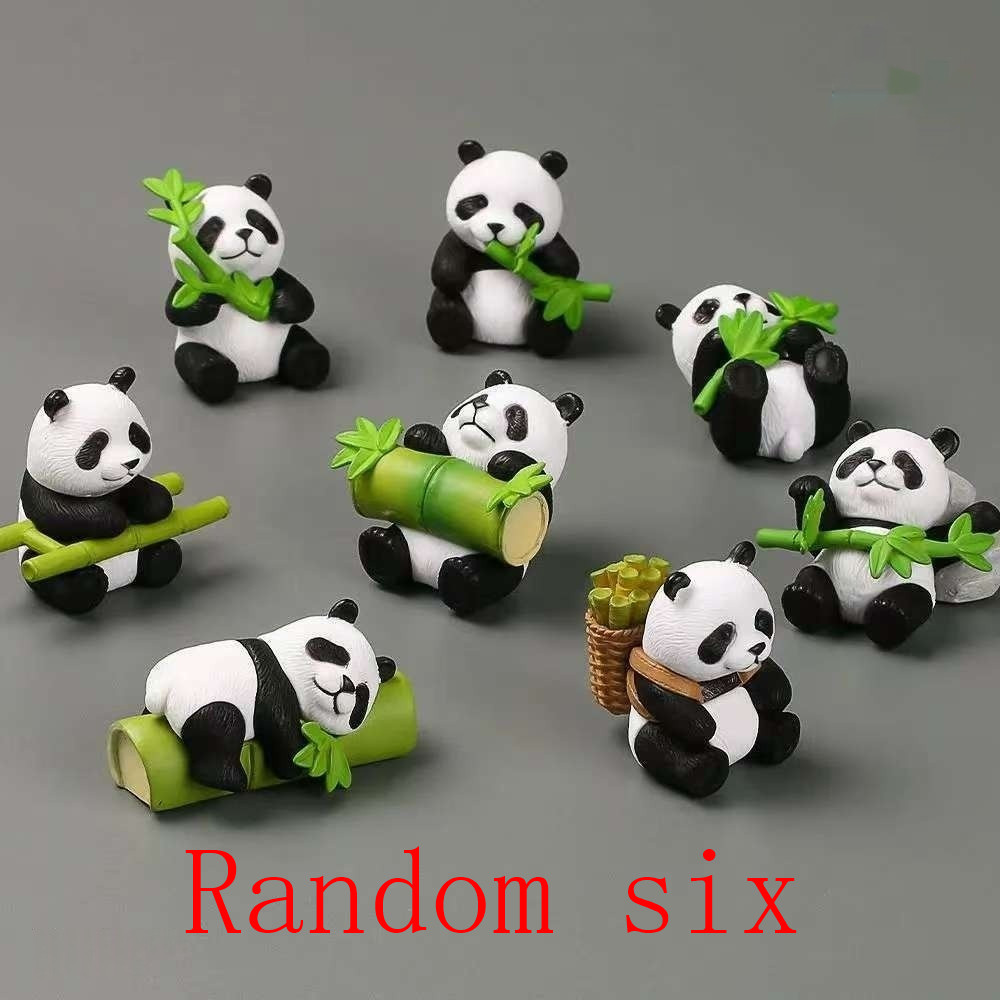Desktop Ornament Animal Blind Bag Cute Bamboo-Hugging Panda Doll Car Decoration photo 7