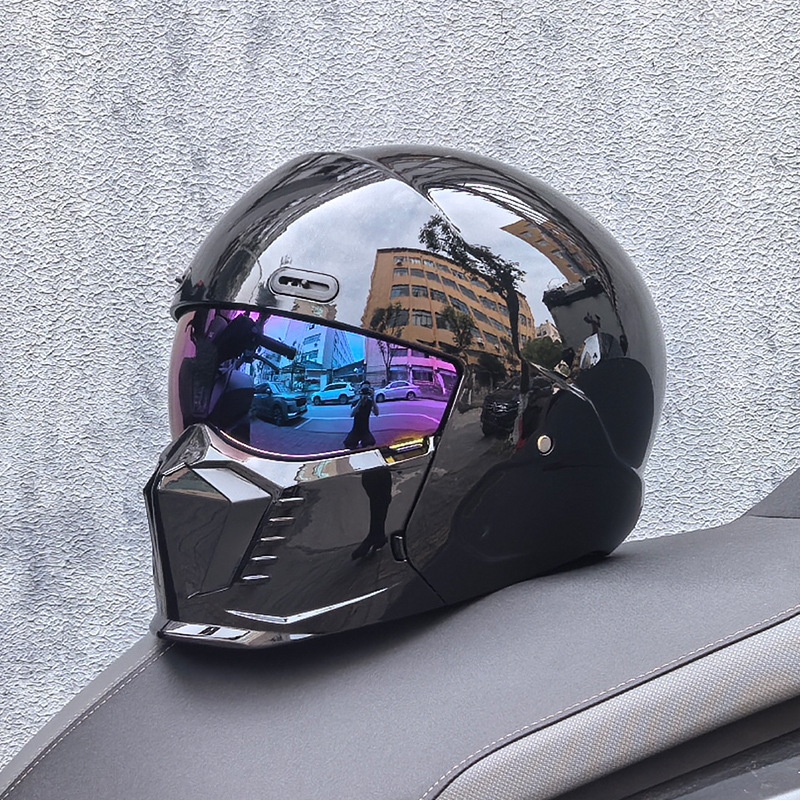 Retro Motorcycle Cruiser Lightweight Full-face Helmet photo 6