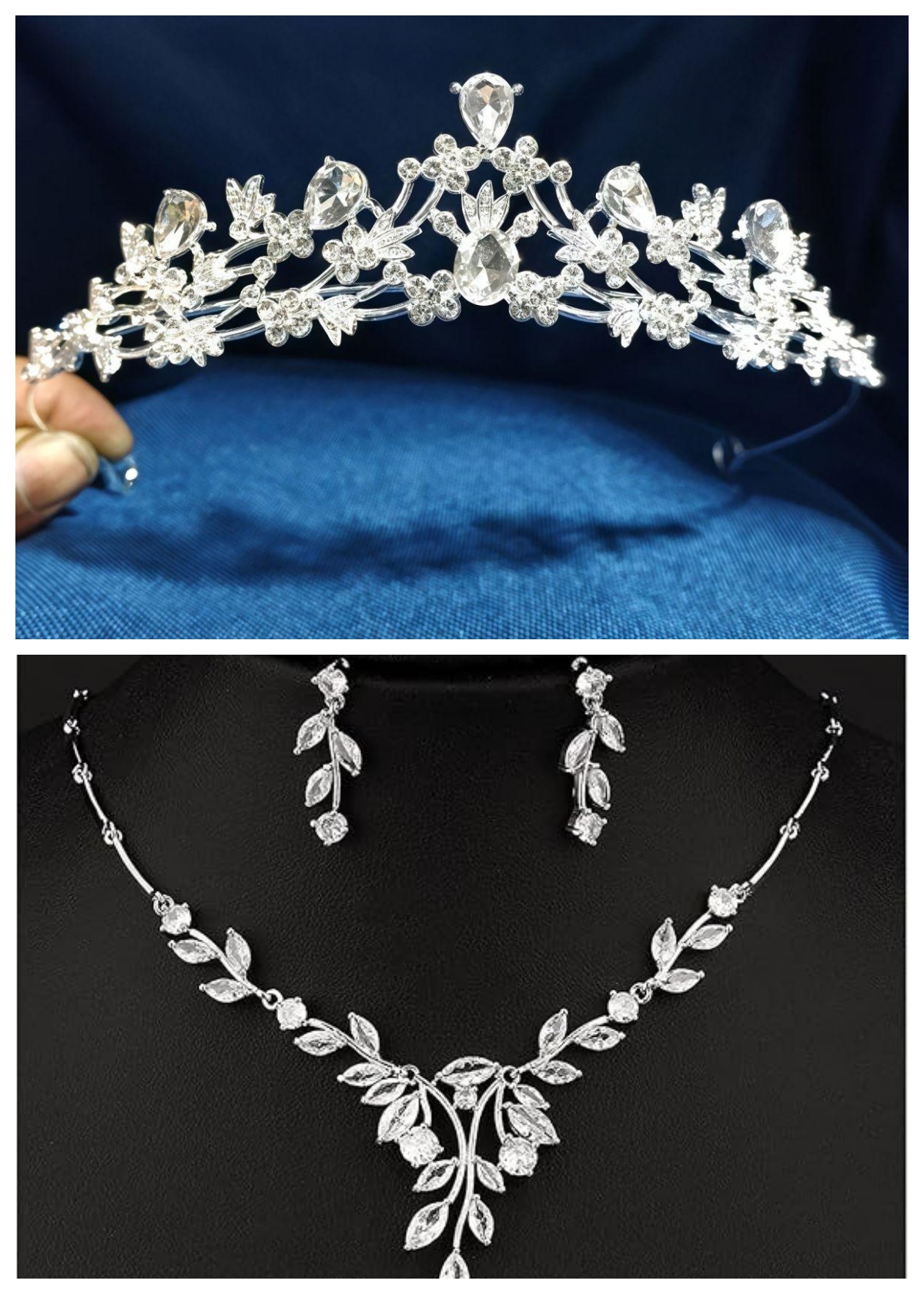 Rhinestone Bridal Crown Headband Flower Diamond High-End Headpiece photo 5