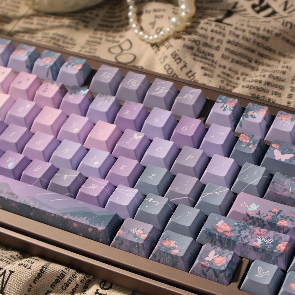 Midsummer Night OEM Translucent Side-printed MOA Mechanical Keyboard Keycaps photo 3