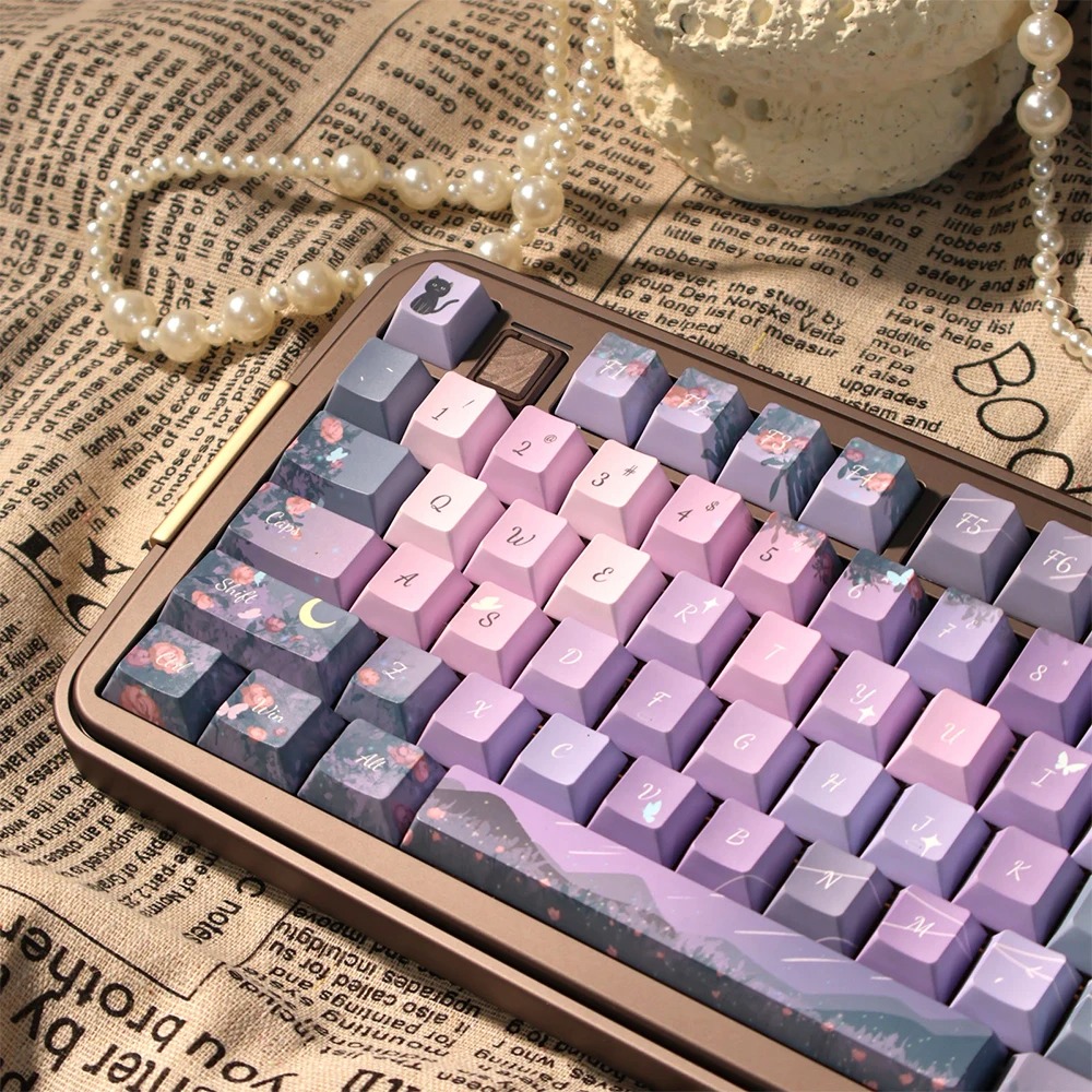 Midsummer Night OEM Translucent Side-printed MOA Mechanical Keyboard Keycaps photo 4