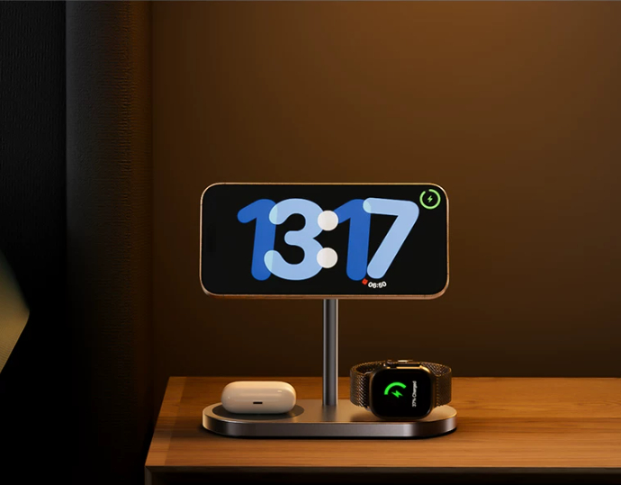 3-in-1 Wireless Charger Magnetic Desktop Charging Station Stand photo 3
