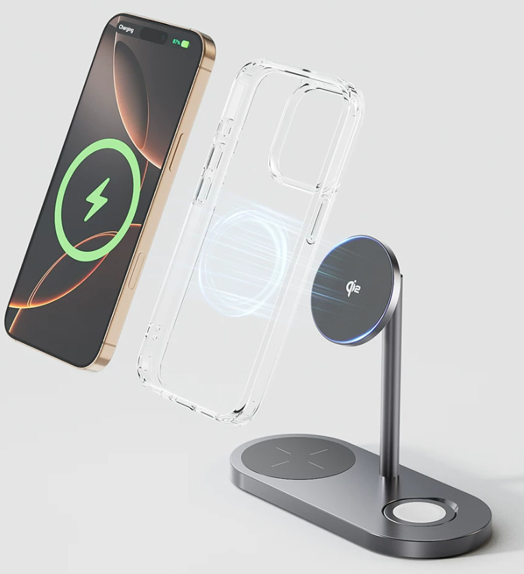 3-in-1 Wireless Charger Magnetic Desktop Charging Station Stand photo 4
