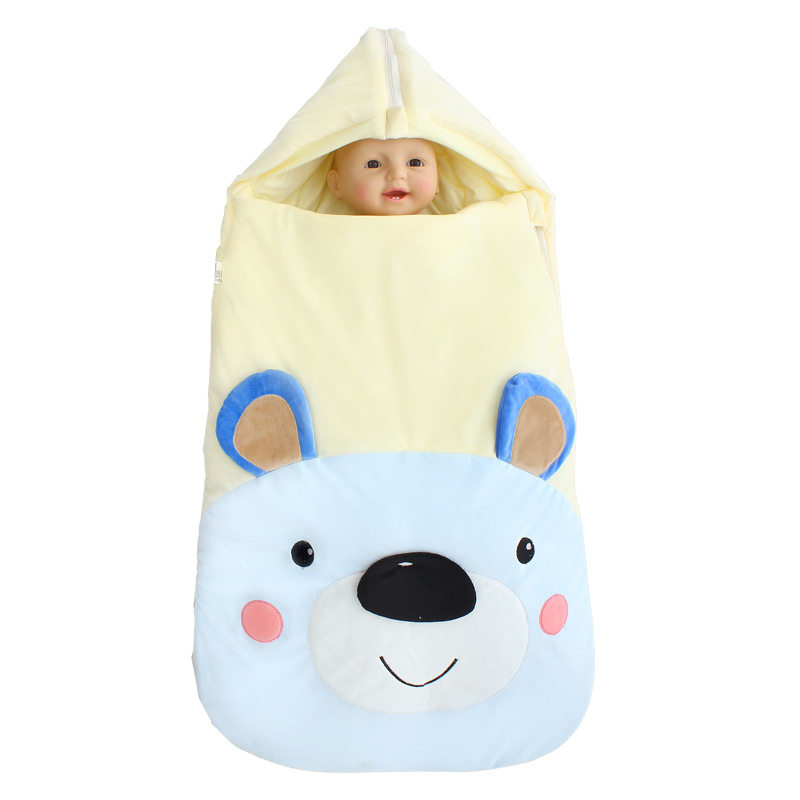 Embracing Autumn And Winter Thick Baby Anti-kick Blanket For Going Out Sleeping Bag photo 3