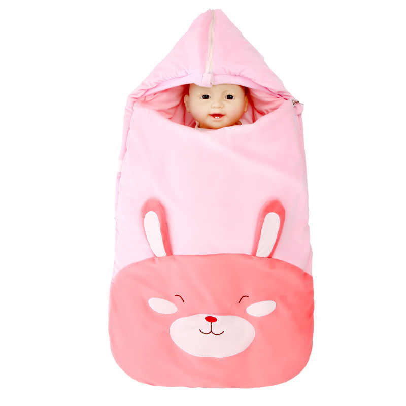 Embracing Autumn And Winter Thick Baby Anti-kick Blanket For Going Out Sleeping Bag photo 4