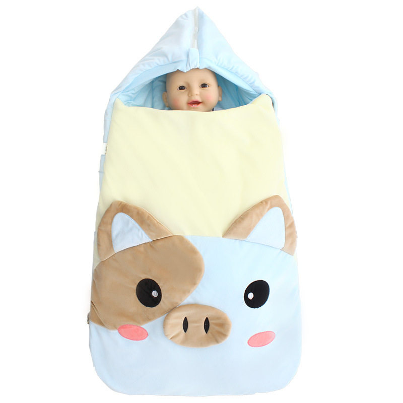 Embracing Autumn And Winter Thick Baby Anti-kick Blanket For Going Out Sleeping Bag photo 2