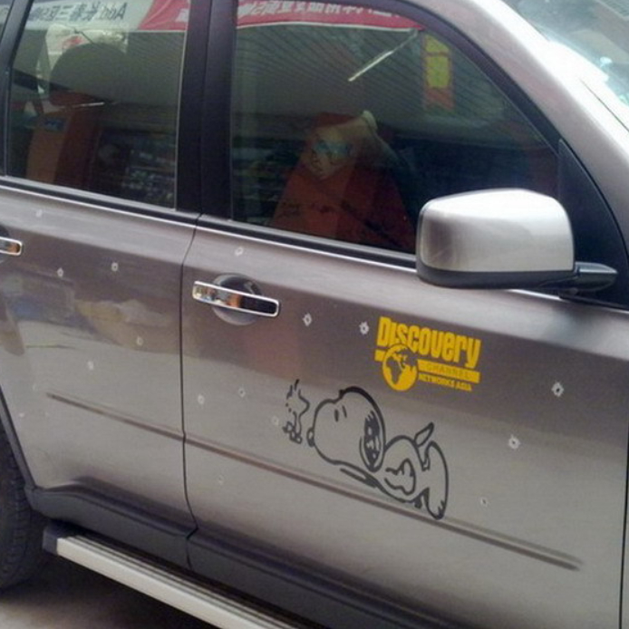 Large-sized Simulated Bullet Hole Car Sticker photo 1