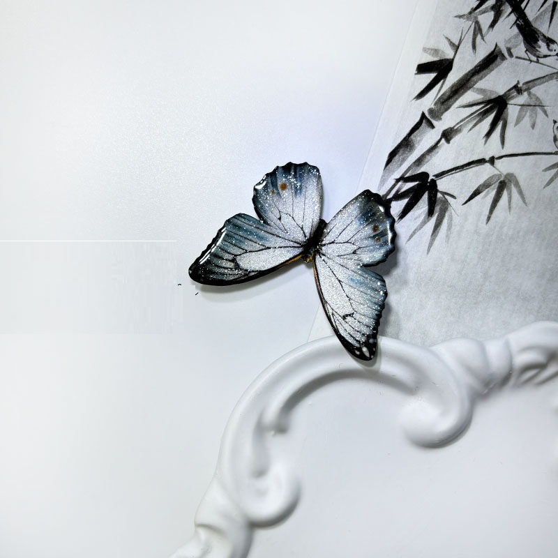 Minimalist Ink-wash Style Butterfly Hair Clip photo 4