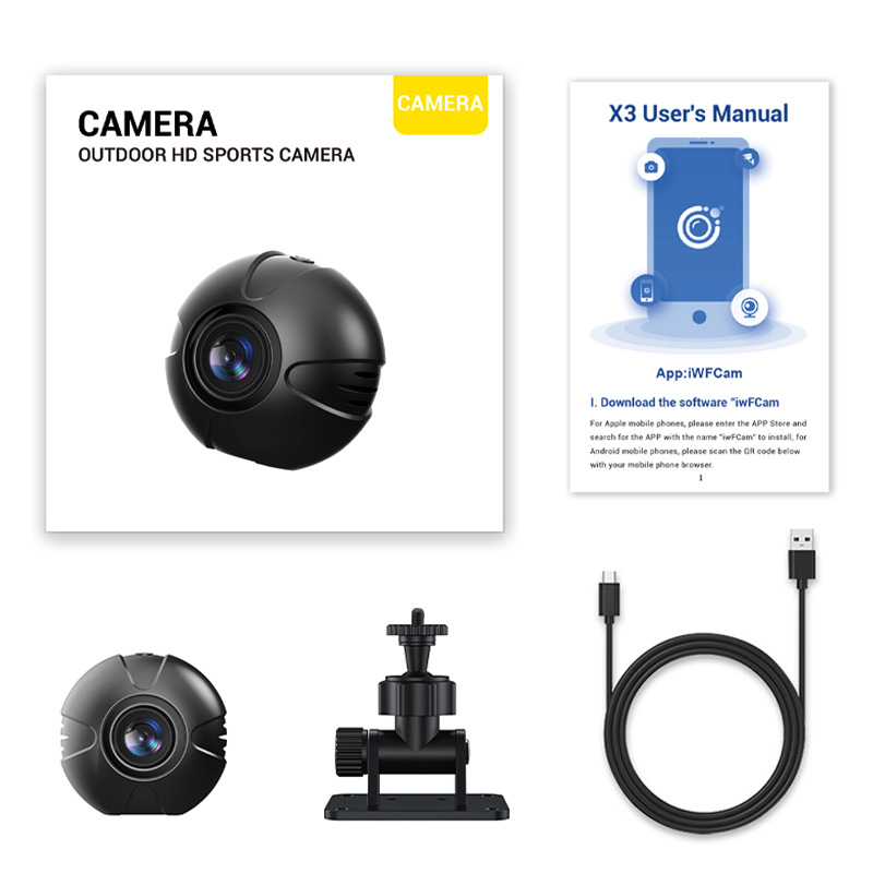 1080p Wireless WiFi Infrared Night vision Action Camera For Cycling Recording photo 5