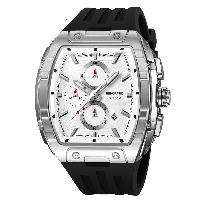 Shishi Mei Multi-function Chronograph Three-hand Watch Barrel-shaped Quartz Mens Watch photo 3
