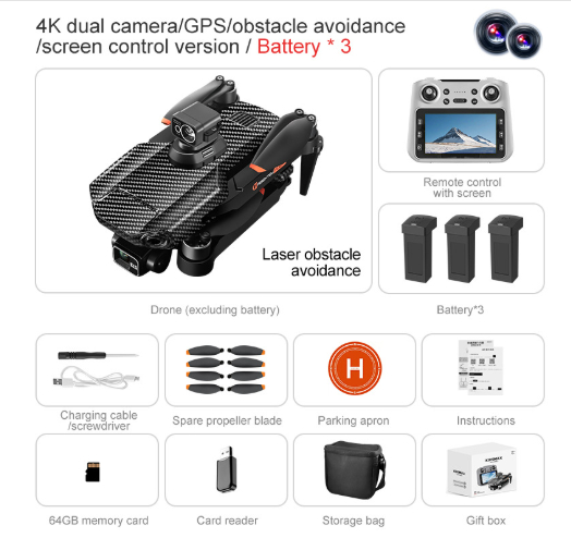 4K Three-axis With Screen Control And Obstacle Avoidance For Aerial Photography photo 7