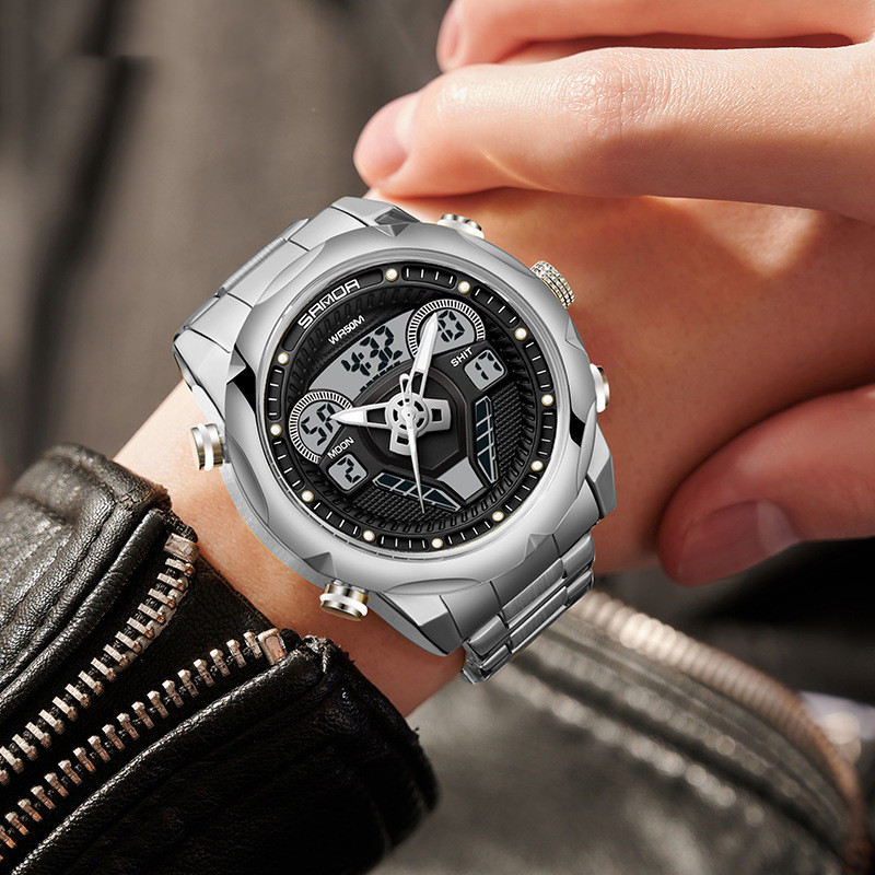 Mens Watch Fashionable Luminous Waterproof Alarm Clock Electronic photo 1