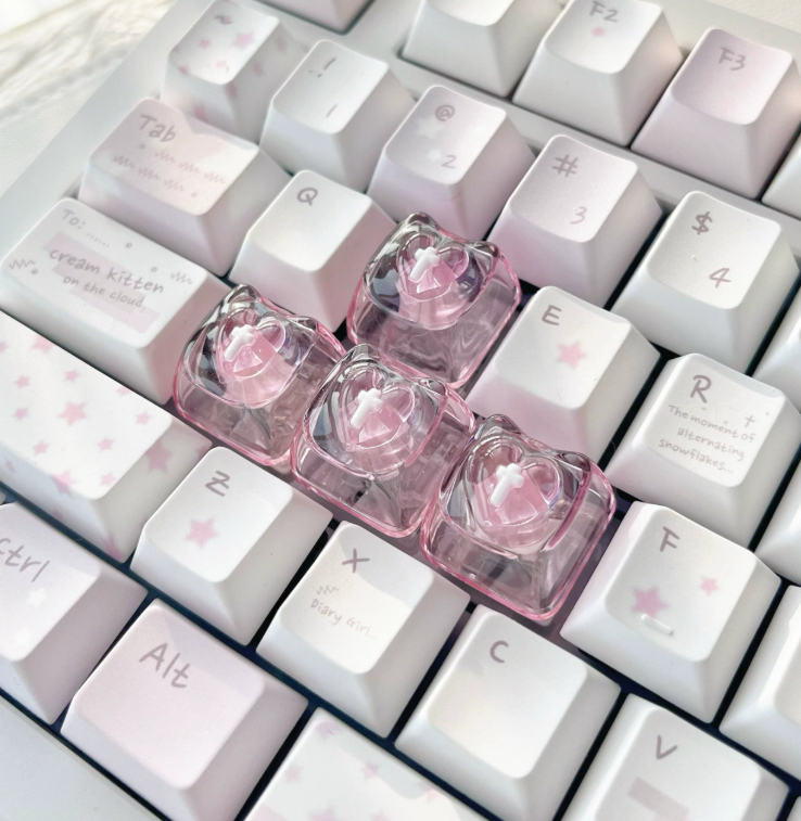 Love-themed Translucent Nail Gel Personalized Keycaps photo 2