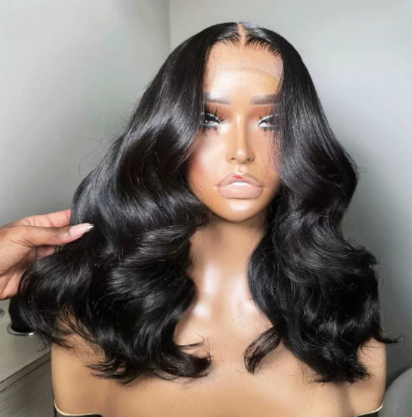Body Wave 4x4 Transparent Lace Front Bob Wig 13x4 Human Hair photo 4
