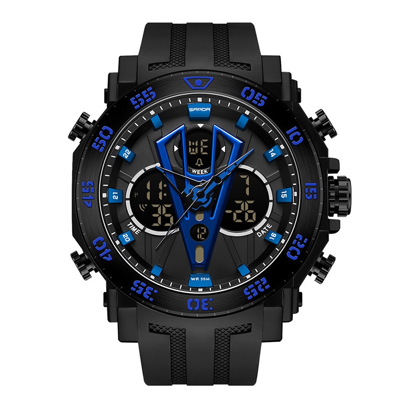 Sanda Youth Dual-Display Watch For Men photo 2