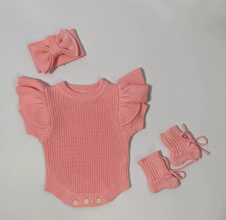 Instagram-style Baby Knitted Romper Autumnwinter Pure Cotton Warm Onesie photo 8