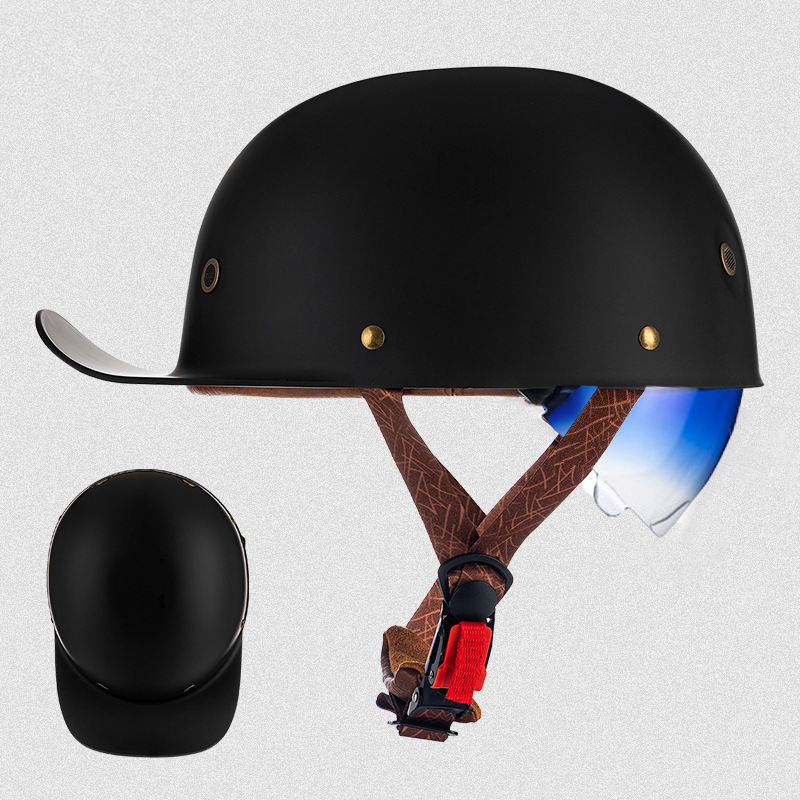 Retro Minimalist Versatile Motorcycle Helmet photo 3