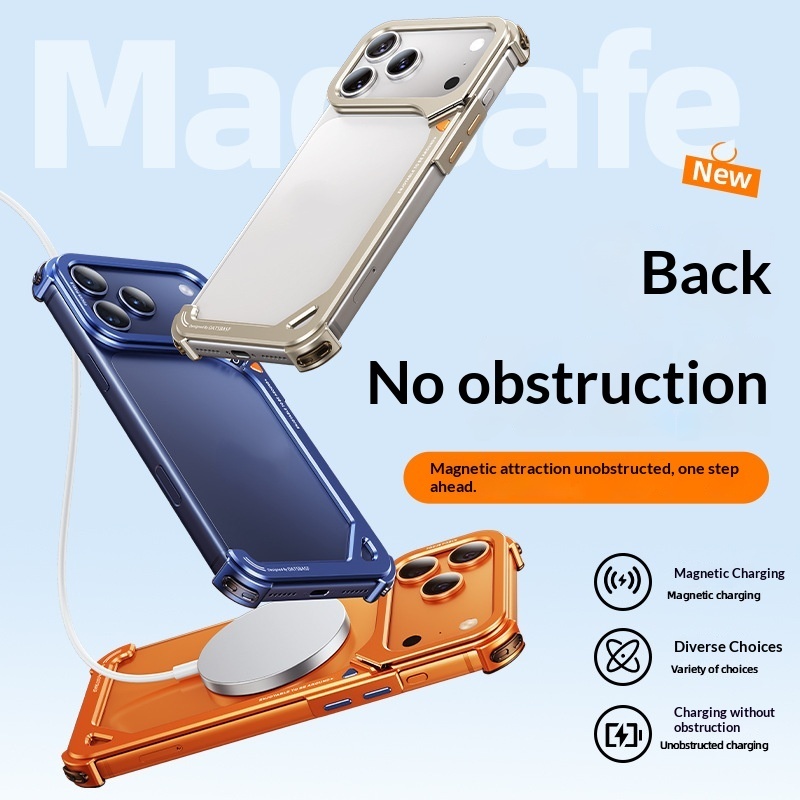 9-character Case, Compatible Metal Phone Case With Lens Holder And Airbag For Drop Protection photo 2