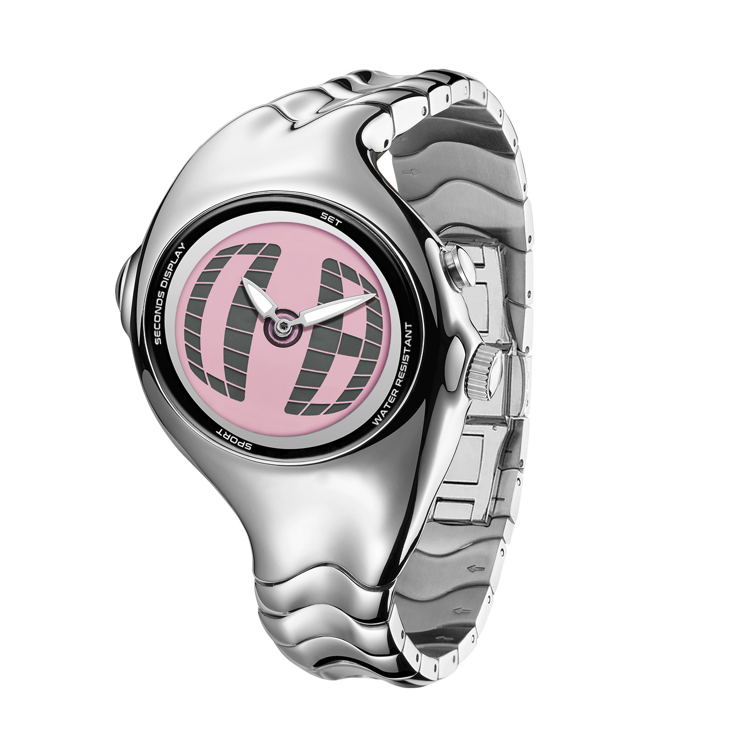 Mens Twisted Vintage Asymmetric Dual-Display Watch photo 6