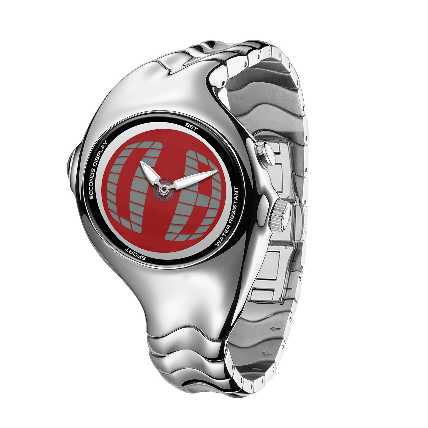 Mens Twisted Vintage Asymmetric Dual-Display Watch photo 3