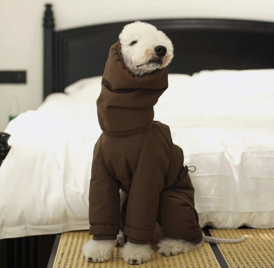 Winter Warm Down Jacket For Medium-sized Dogs Made With White Duck Down photo 4