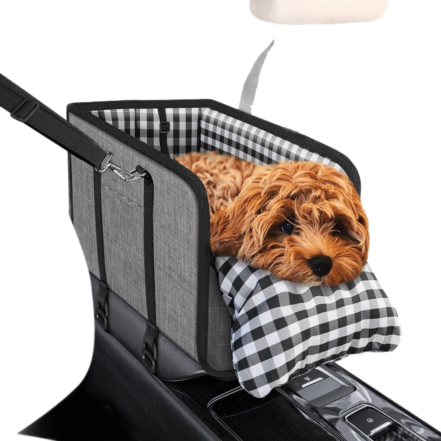 Plaid Pet Car Seat With Cushion photo 4