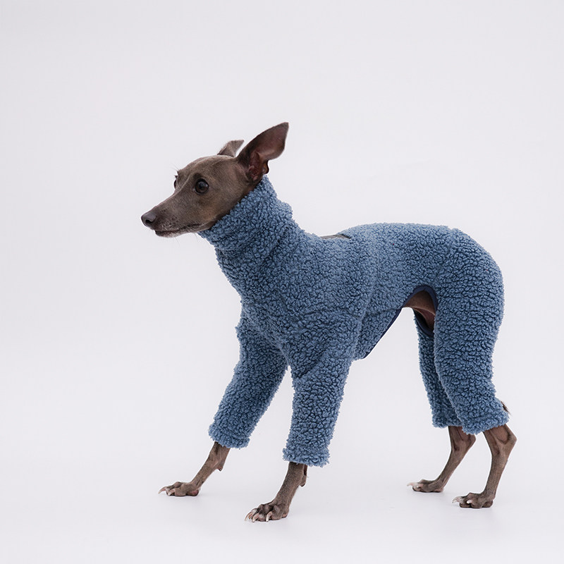 Extra-thick Double-sided Teddy-fleece Warm Winter Four-legged Jumpsuit photo 3