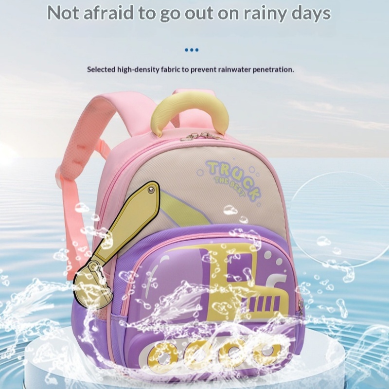 Cute Cartoon Childrens Excavator Backpack photo 1