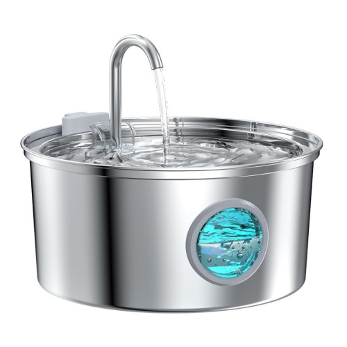 All Stainless Steel Pet Water Dispenser Round Runway Type Large Capacity Dogs And Cats Water Dispenser photo 2