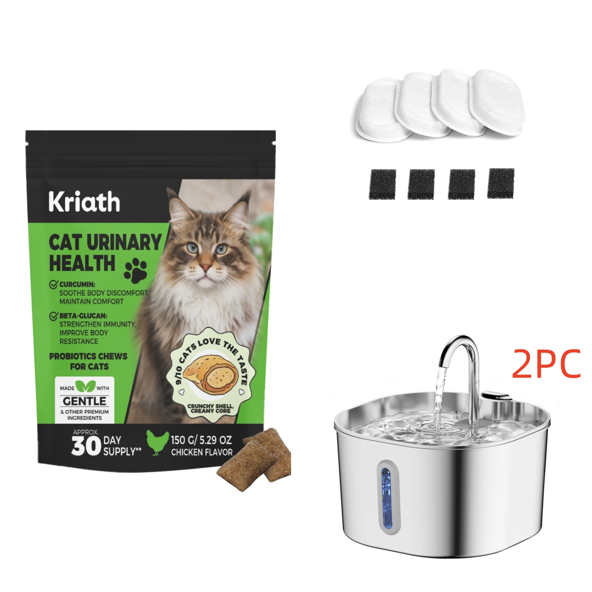 Stainless Steel Smart Pet Water Dispenser Automatic Circulation Large Capacity photo 1