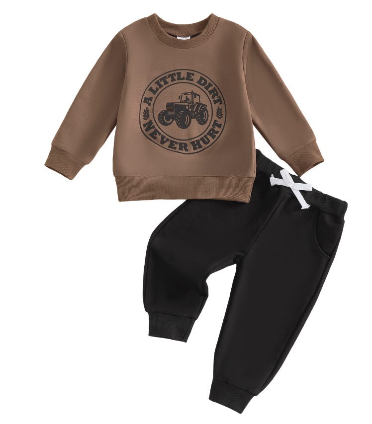 Top Sweatpants Childrens Autumn Outfit Set photo 1