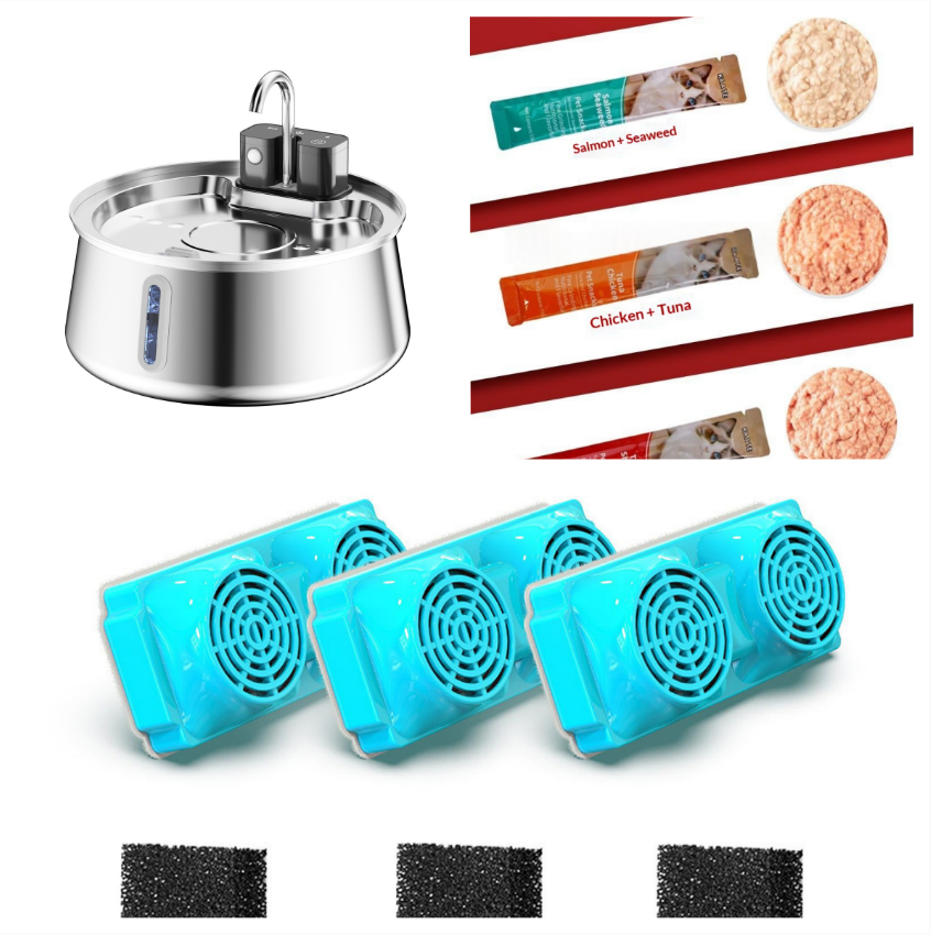 Stainless Steel Wireless Pet Water Fountain Kit photo 2