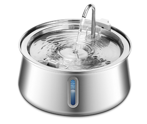 All Stainless Steel Pet Water Dispenser Round Runway Type Large Capacity Dogs And Cats Water Dispenser photo 2