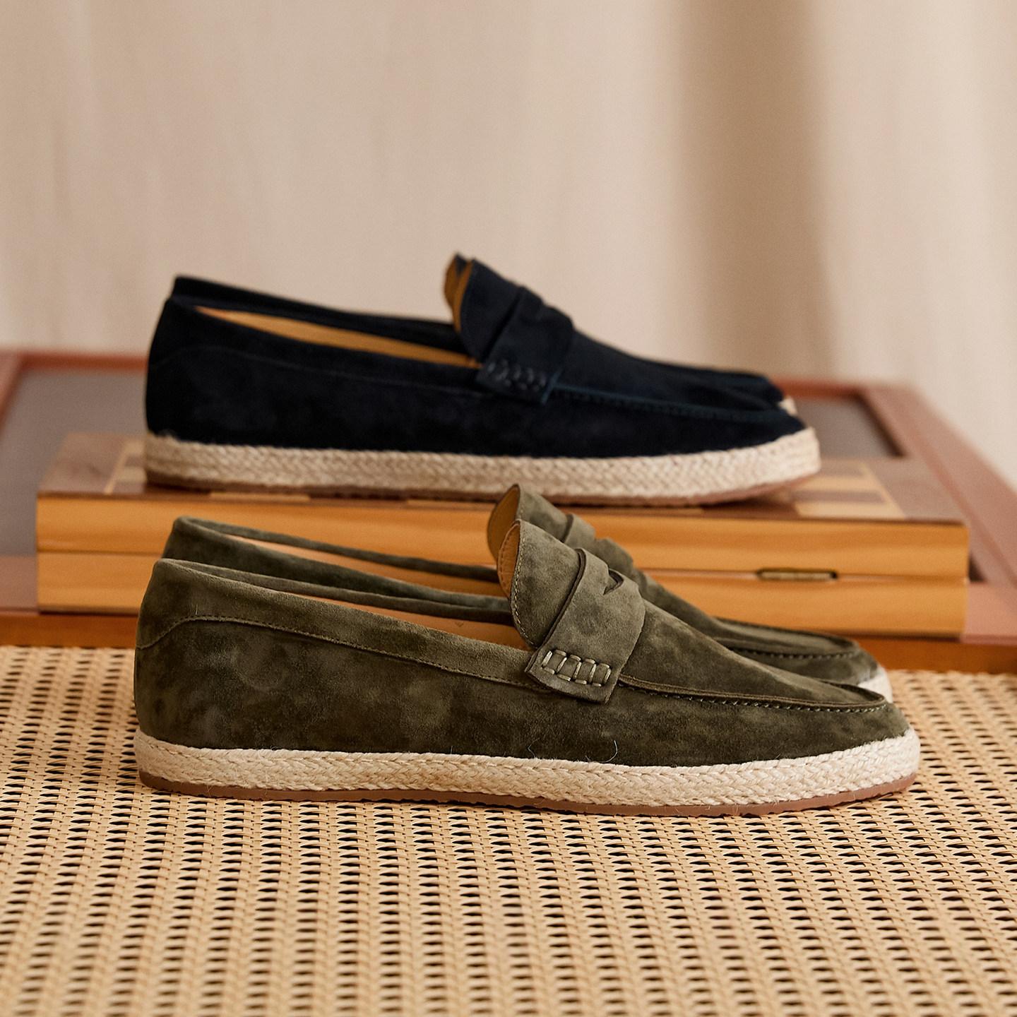 Retro Sheepskin Slip-on Mens Loafers photo 3