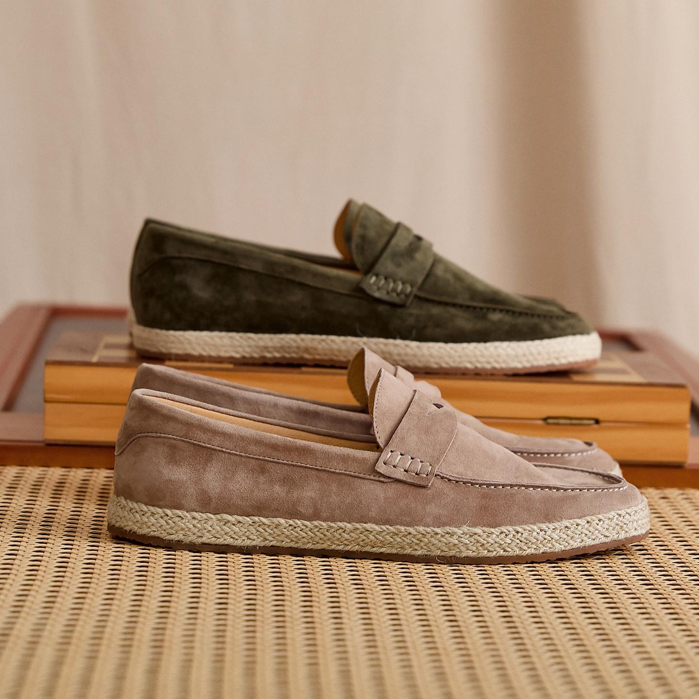 Retro Sheepskin Slip-on Mens Loafers photo 2