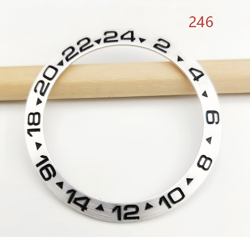 Watch Accessory 38mm Silver Bezel, Replacement For The Black And Green Submariner Case, Outer Bezel Ring photo 2