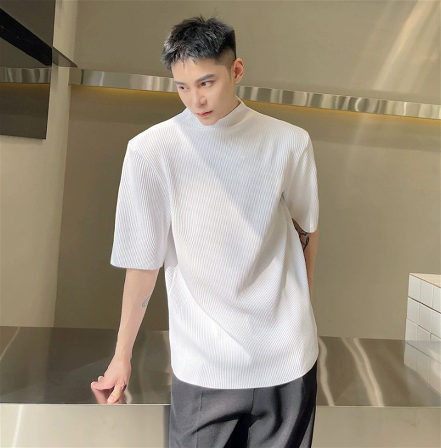 Abstinence Is A Semi-high Collar T-shirt Man photo 1