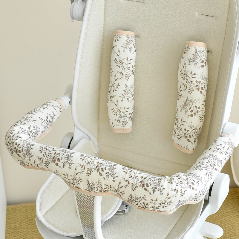 Babys Pure Cotton Thickened Stroller Pad Seat Cushion And Armrest Backrest photo 5