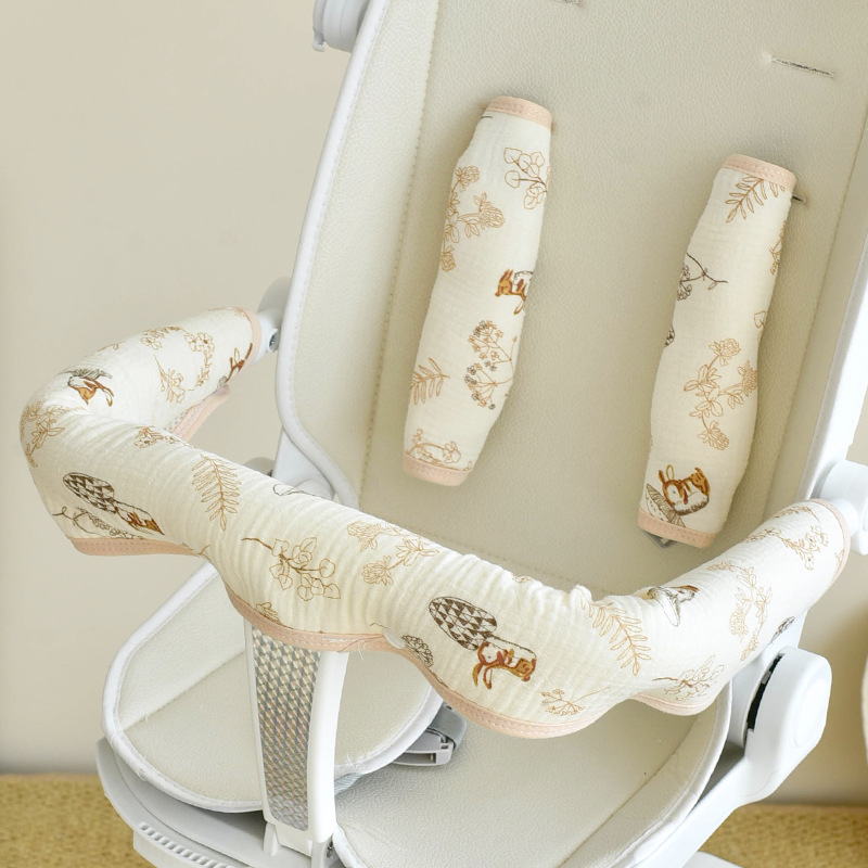 Babys Pure Cotton Thickened Stroller Pad Seat Cushion And Armrest Backrest photo 7