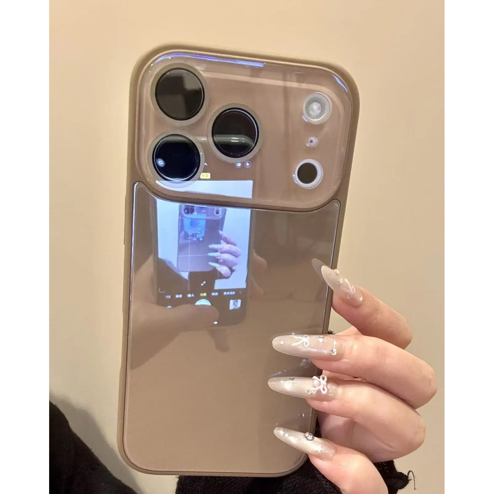 Candy-colored Glossy Large-window Glass Case Minimalist Skin-feel Design photo 2