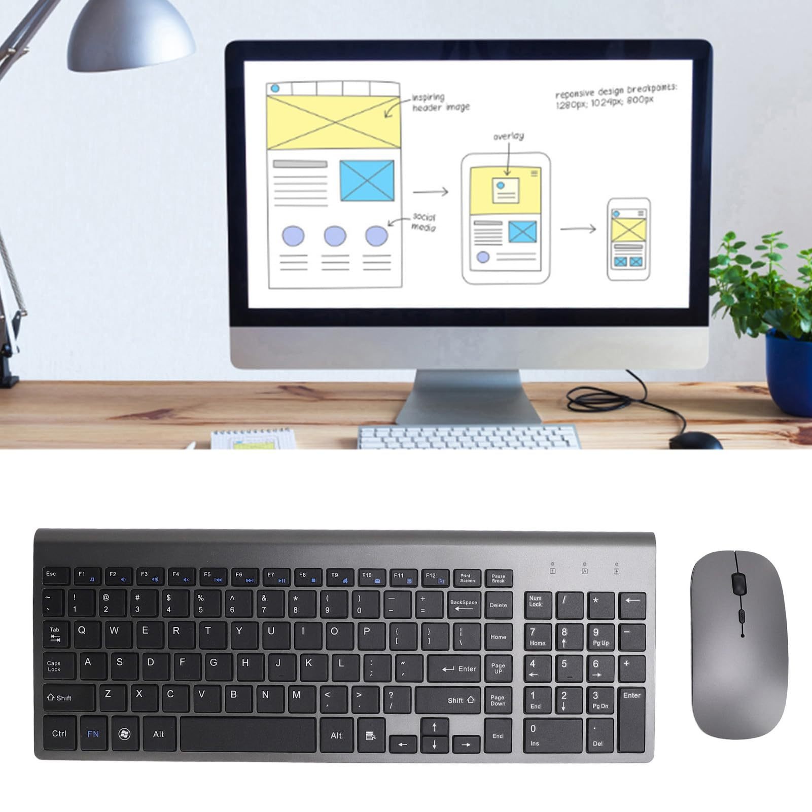 Silent 102-key Multi-device Keyboard And Mouse Set photo 5