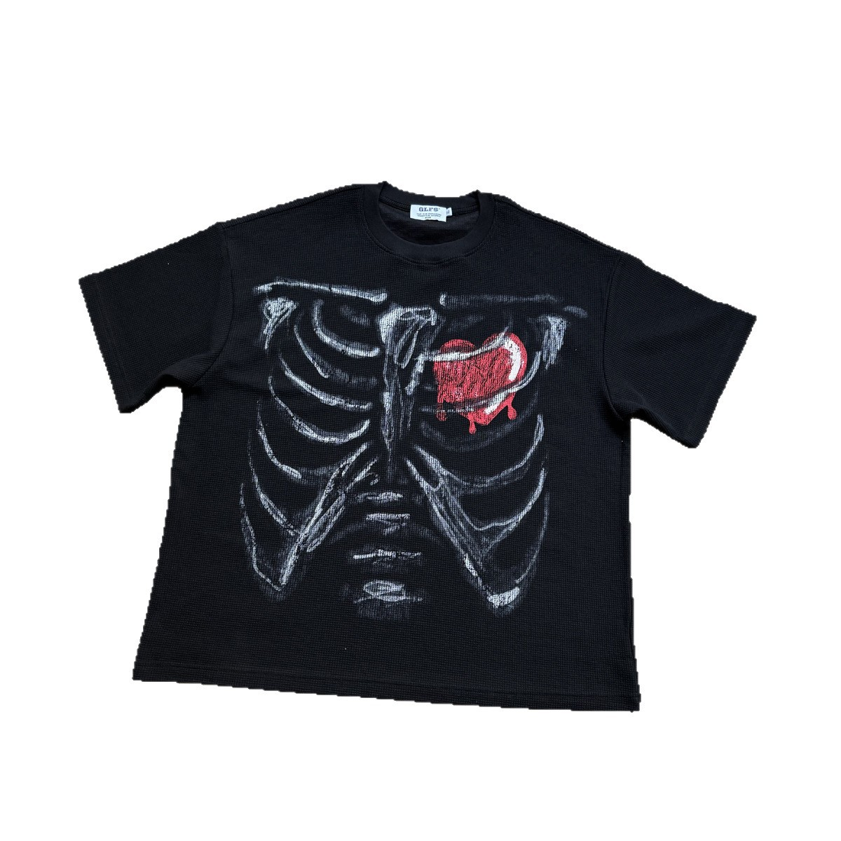 Humanoid Skeleton Melting Into A Heart Men's Short-sleeve Shirt photo 3