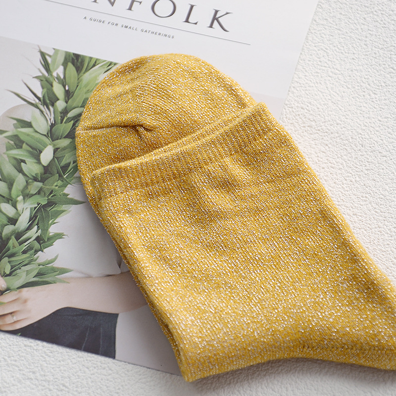 Women's Glitter Ribbed Mid Calf Slouch Socks photo 6