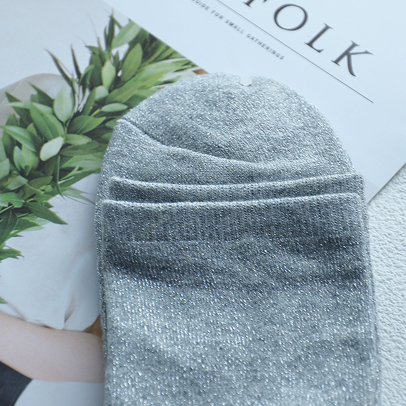 Women's Glitter Ribbed Mid Calf Slouch Socks photo 3