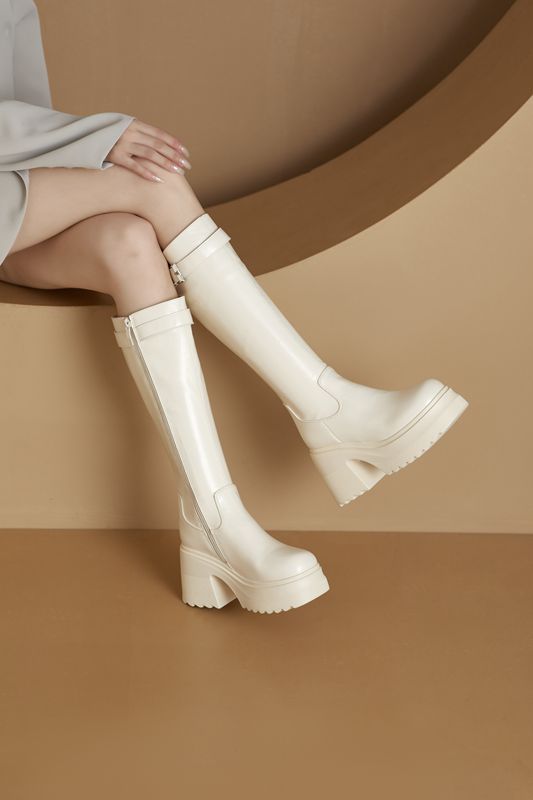 Women's Chunky-heeled Tall Height-increasing Boots With Thick Soles photo 4