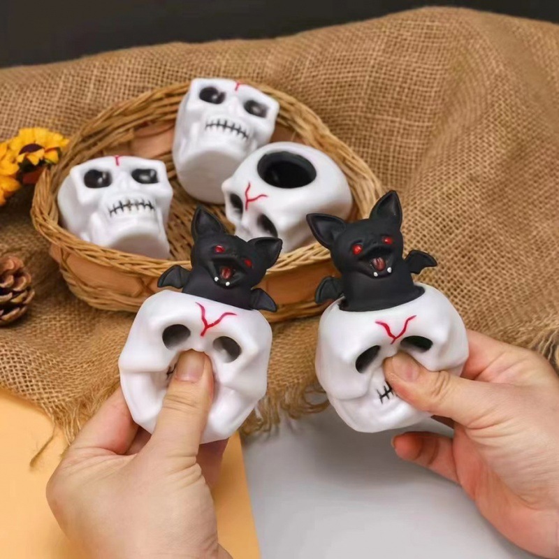 Halloween Skull Bat Pumpkin Squeeze Stress Relief Toy photo 2
